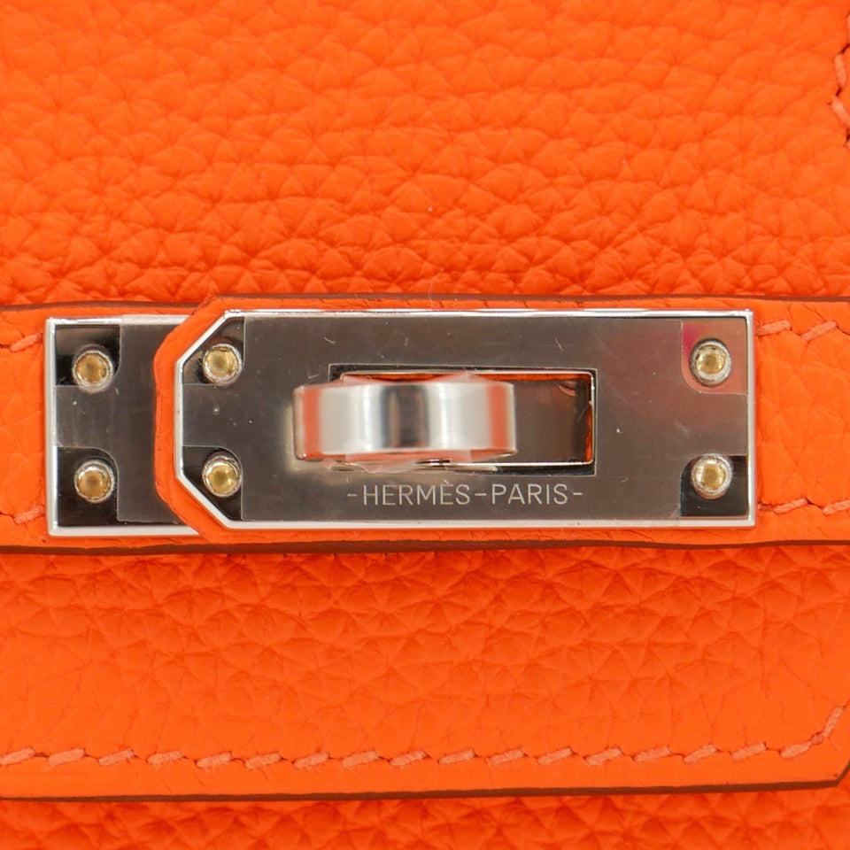 Kohum 25cm Birkin Orange Minium Togo Leather PHW